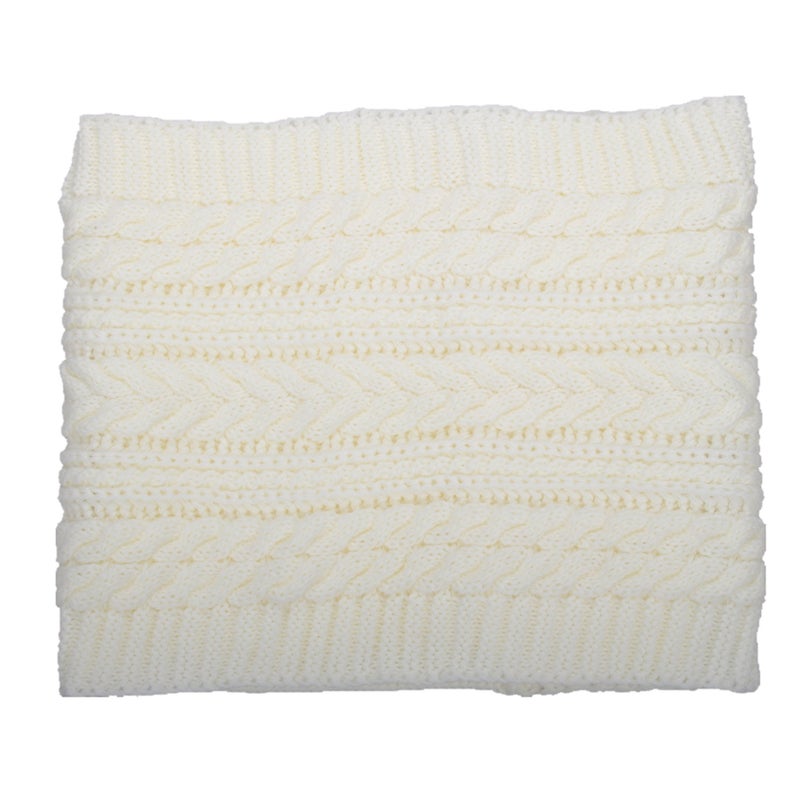 NEOSAN Womens Thick Ribbed Knit Winter Infinity Circle Loop Scarf Crochet White - Image 3
